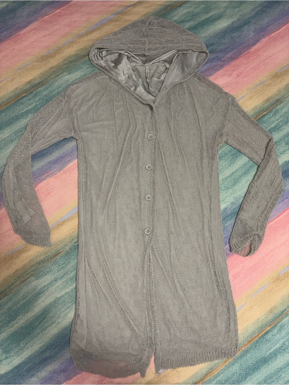 Transit Par Such  Long Button Cardigan Size 7